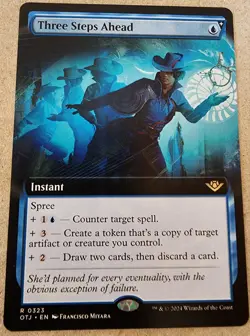 Three Steps Ahead - #323 Reg (Extended Art) Outlaws of Thunder Junction - Mtg - Image 1