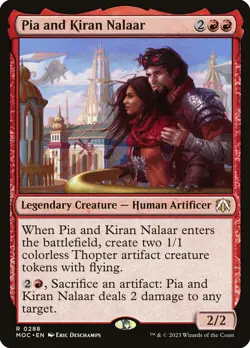 MTG Pia and Kiran Nalaar - March of the Machine Commander #288 - Image 1
