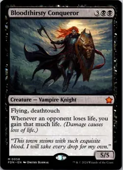 Bloodthirsty Conqueror 58 Foundations NM MTG - Image 1
