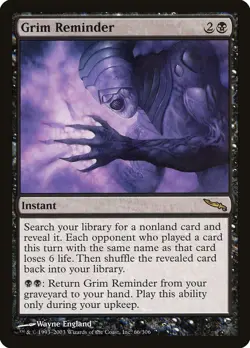 Mirrodin Grim Reminder MTG Magic the Gathering NM - Image 1