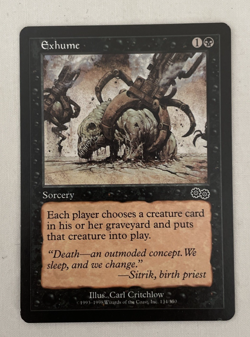 1x Exhume Urza's Saga MTG Magic the Gathering LP - Image 1