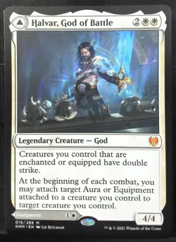 Halvar God of Battle // Sword of the Realms 015/285 NM-8/LP-7.5 Kaldheim - Image 1