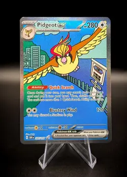 Pidgeot ex 225/197 SV03: Obsidian Flames Holo Pokemon TCG - Image 1