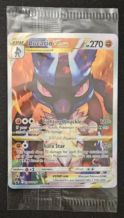 SEALED Lucario VSTAR SWSH291 Black Star Promos Crown Zenith FA Holo Pokemon NM - Image 1