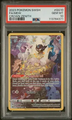 2023 Pokemon Sword And Shield Crown Zenith Mew #GG10 Fa Crown Zenith PSA 10 - Image 1