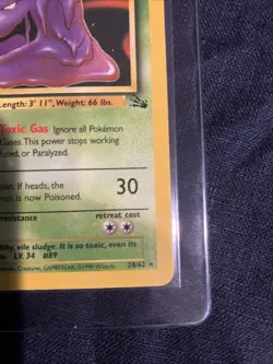 🫟Pokemon TCG Muk Fossil Set 28/62 Regular 1999-2000 Wizards 1st Ed Rare - Image 5