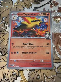 Pokemon Reverse Holo Ethan's Typhlosion Rare SV10: Destined Rivals 034/182 - Image 1