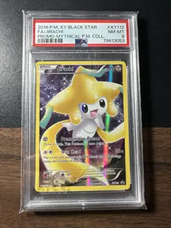 2016 Pokemon Jirachi Full Art XY112 Mythical Collection Promo PSA 8 NM-MINT - Image 1