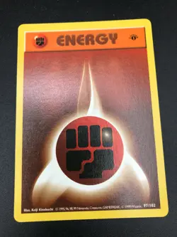 Fighting Energy 97/102 1st Edition Base Set Shadowless Common 1999 Pokemon NM - Image 1