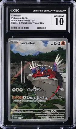 2023 POKEMON SVP EN-SV BLACK STAR PROMO #014 KORAIDON CGC 10 GEM MINT - Image 1