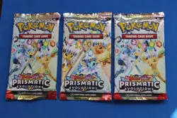 POKEMON SCARLET & VIOLET PRISMATIC EVOLUTIONS 3 PACK LOT SEALED - Image 1