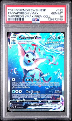Vaporeon Vmax SWSH182 Swsh Black Star Promo Pokemon PSA 10 *150 - Image 1
