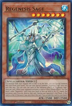 Yugioh - Regenesis Sage - 1st Edition Ultra Rare NM - Free Holo Card - Image 1