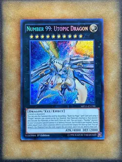 Yugioh Number 99: Utopic Dragon MP15-EN190 Secret Rare 1st Ed NM - Image 1