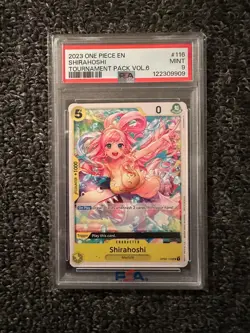 2023 ONE PIECE PROMOS | TOURNAMENT PACK VOL.6 #116 SHIRAHOSHI PSA 9 - ENGLISH - Image 1