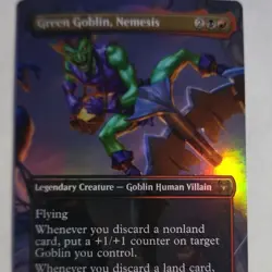 Magic: The Gathering Green Goblin, Nemesis Legendary Creature Foil Card - Image 1