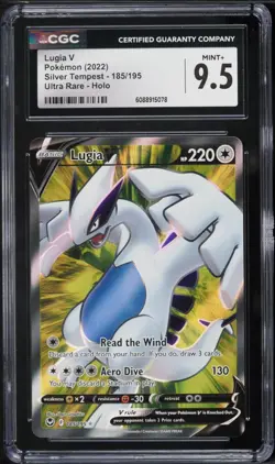 CGC 9.5 Lugia V Full Art Silver Tempest 2022 Pokemon Card #185 - Image 1
