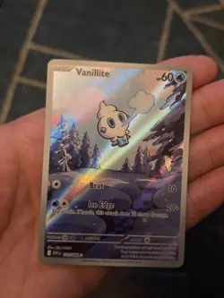 Vanillite 111/086 Pokemon TCG White Flare English Illustration Card NM Condition - Image 1