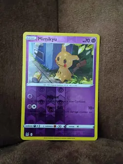 Pokemon TCG Mimikyu 080/196 SWSH11 Lost Origin Reverse Holo Card - Image 1
