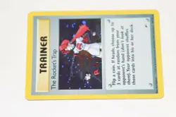 Pokemon: The Rocket's Trap Trainer 19/132 Gym Heroes Vintage Holo Swirl Card - Image 2
