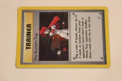 Pokemon: The Rocket's Trap Trainer 19/132 Gym Heroes Vintage Holo Swirl Card - Image 5