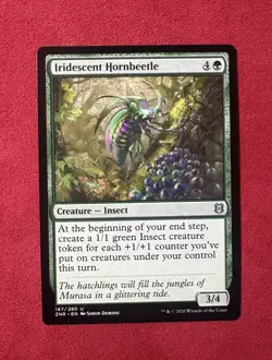 Iridescent Hornbeetle - Zendikar Rising ZNR Magic The Gathering MTG #187 - Image 1