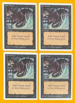 MTG DARK RITUAL (x4) Unlimited (OldManMTG 009-426) - Image 1
