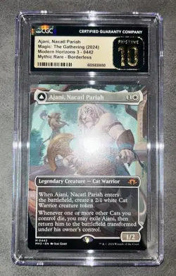 Magic MTG Ajani Nacatl Pariah Modern Horizons 3 Borderless MYTHIC RARE CGC 10 - Image 1