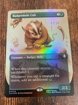 Badgermole Cub - #326 Foil Borderless - Avatar - Mtg - Image 1