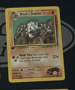 Pokemon TCG Gym Heroes Brock’s Gravalier 1st Edition - Image 1