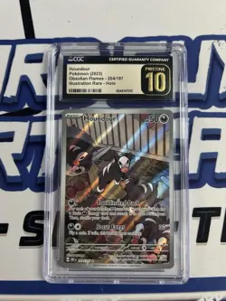 2023 Pokemon Obsidian Flames Holo Ill. Rare #204 Houndour CGC Pristine 10 - Image 1