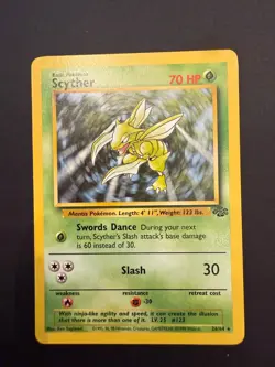 Pokemon TCG Scyther Jungle 26/64 Regular Near Mint! - Image 1