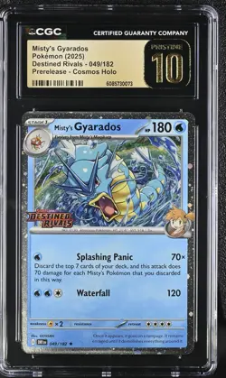 CGC Pristine 10 Misty's Gyarados Prerelease Destined Rivals 2025 Pokemon #049 - Image 1