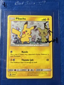 🌀Pokemon Pikachu SM162 Cosmos Holo Insane HD GALAXY SWIRL RARE🌀 - Image 1