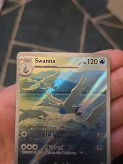 Swanna 110/086 Illustration Rare IR Pokemon TCG SV White Flare Full Art NM - Image 3