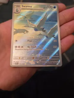 Swanna 110/086 Illustration Rare IR Pokemon TCG SV White Flare Full Art NM - Image 4