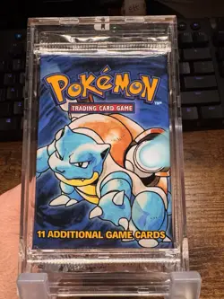 Pokemon Base Set Booster Pack Unlimited Blastoise Art WOTC TCG Vintage Sealed - Image 1