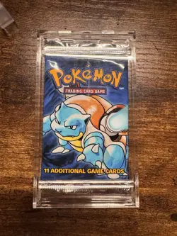 Pokemon Base Set Booster Pack Unlimited Blastoise Art WOTC TCG Vintage Sealed - Image 5