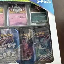 Pokemon Scarlet & Violet Paldean Fates 5 Mini Tins w/ 4 Promos Costco Bundle - Image 5