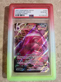 2021 Pokemon Fusion Strike Gengar VMAX Secret Rare Alt Art #157 PSA 10 - Image 1