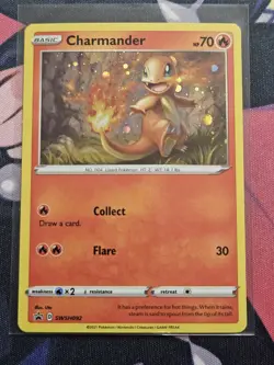 Pokemon Charmander SWSH092 Black Star Promo Holo NM - Image 1