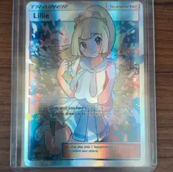 Pokemon TCG Lillie Full Art Ultra Rare Holo Trainer SM Ultra Prism 151/156 - Image 1
