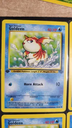 (4X) Pokemon 1st Edition Jungle Goldeen 53/64 Regular NM-LP - Image 3