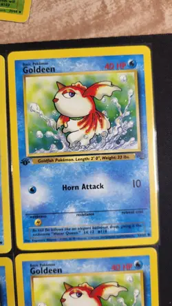 (4X) Pokemon 1st Edition Jungle Goldeen 53/64 Regular NM-LP - Image 4