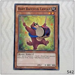 Baby Raccoon Tantan - SHSP-EN015 - Common 1st Edition Yugioh - Image 1
