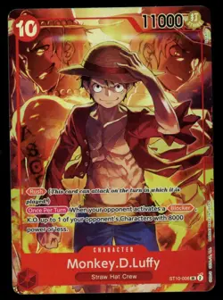 Monkey.D.Luffy Treasure Booster Set Promo ST10-006 SR Foil One Piece TCG - Image 1