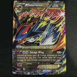 Mega M Salamence EX XY171 JUMBO Ultra Rare Holo Black Star Promo Card LO - Image 1