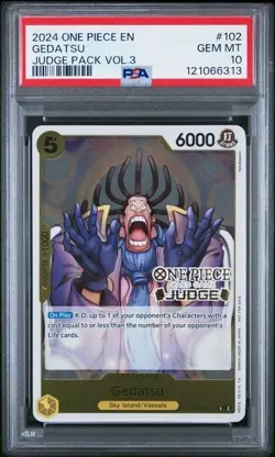 One Piece GEDATSU JUDGE Card Judge Pack Vol.3 PSA 10 GEM MINT (1 Known) - Image 1