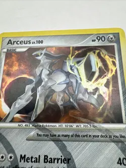 Arceus Lv. 100 AR9 Platinum Holo Rare Pokemon Card TCG LP - Image 3
