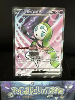 Pokemon Card Meloetta Ex 159/086 Black Bolt Full Art Ultra Rare NM - Image 1